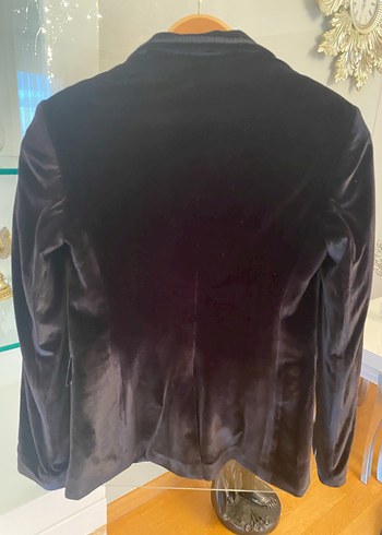 Siyah kadife Kadın Blazer Ceket - Görsel 6