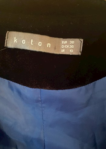 Siyah kadife Kadın Blazer Ceket - Görsel 3