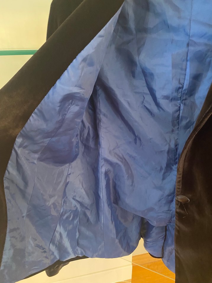 Siyah kadife Kadın Blazer Ceket - Görsel 4