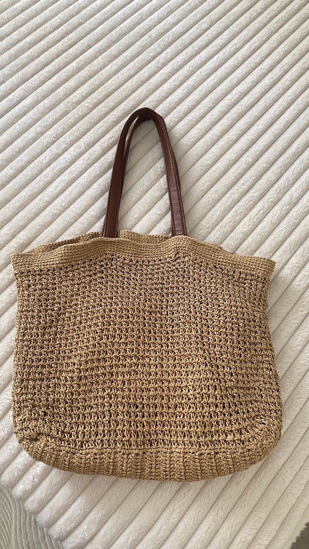 Bej Örgü Bohem Kadın Çanta - Görsel 2