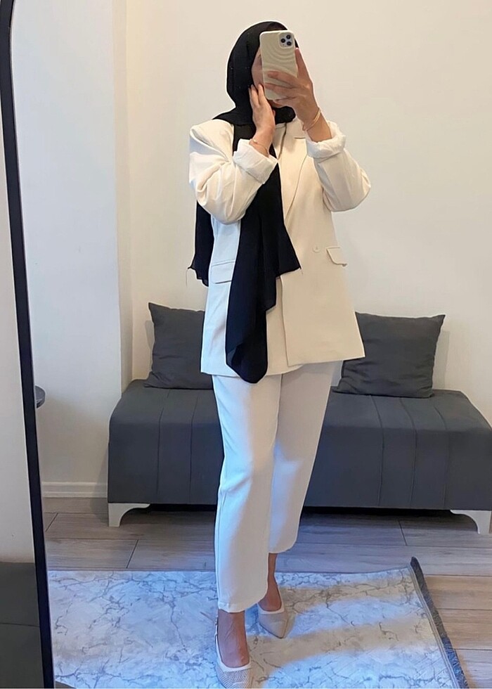 Ekru ceket - Görsel 2