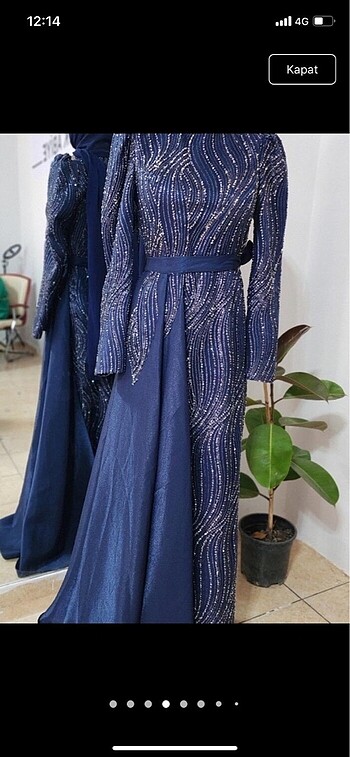 lacivert abiye - Görsel 2