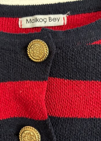 Diğer Bordo Siyah Çizgili Düğmeli Kadın Hırka