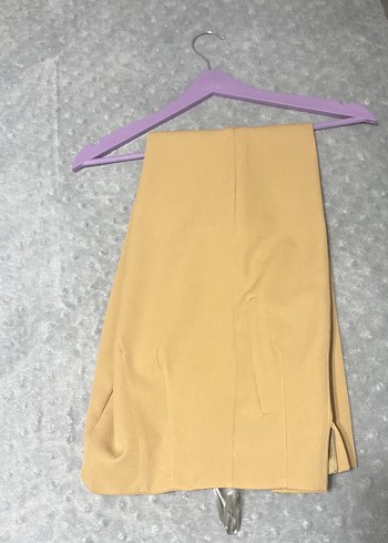 Bej Midi Kadın Kumaş Pantolon