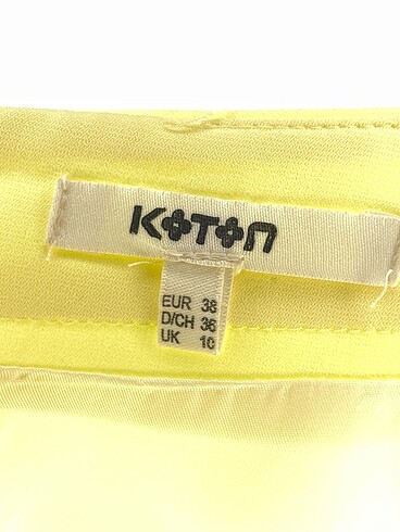 38 Beden sarı Renk Koton Mini Etek %70 İndirimli.