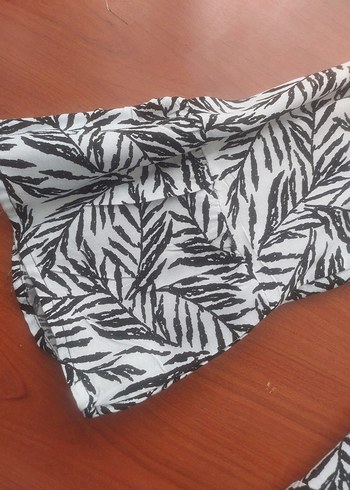 46 Beden gri Renk Zebra Desenli Uzun Pilili Gri Elbise