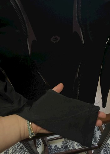 Siyah Uzun Kollu  Spor Üst - Görsel 3