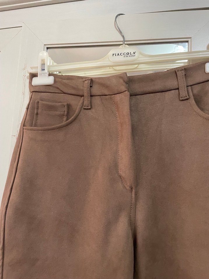 süet görünümlü pantolon - Görsel 2