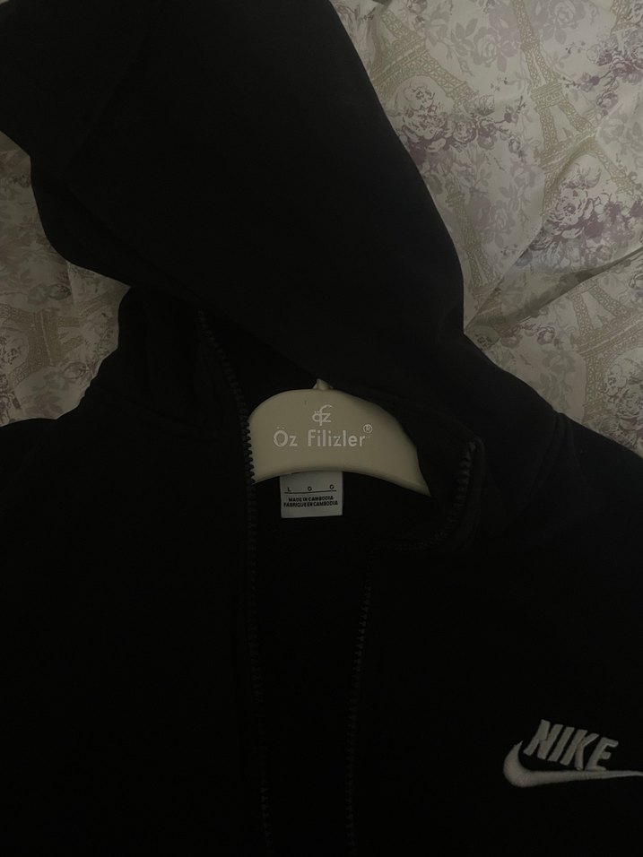 Nike Siyah Fermuarlı  Sweatshirt - Görsel 2