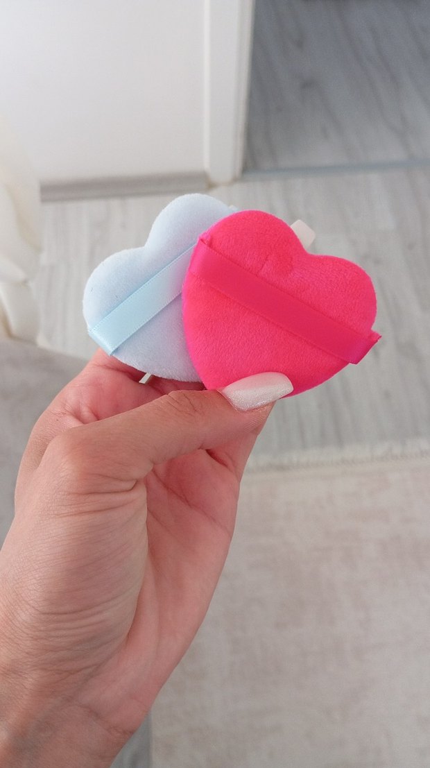 Kalp Şekilli Renkli Makyaj Süngeri - Görsel 5