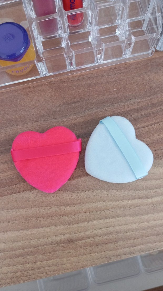Kalp Şekilli Renkli Makyaj Süngeri - Görsel 2