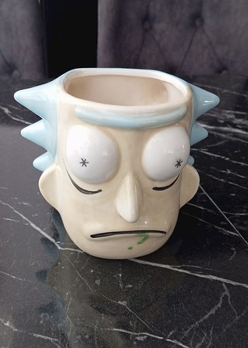 Büyük Boy 3D Rick Seramik Kupa - Görsel 5