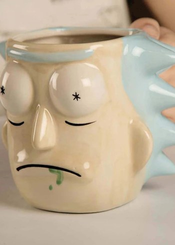 Büyük Boy 3D Rick Seramik Kupa - Görsel 2