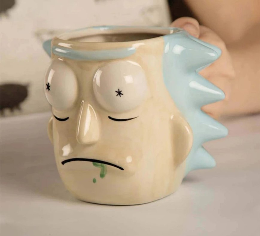 Büyük Boy 3D Rick Seramik Kupa - Görsel 2