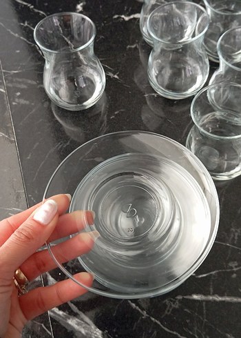 6'lı Paşabahçe Kozan Çay Bardağı ve Tabak Seti - Görsel 6