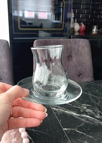 6'lı Paşabahçe Kozan Çay Bardağı ve Tabak Seti - Görsel 5