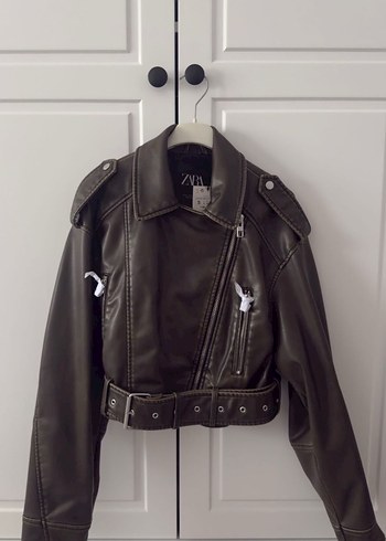 Zara Deri Biker Ceket - Görsel 2