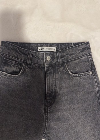 Zara Gri Yüksek Bel Jean - Görsel 2