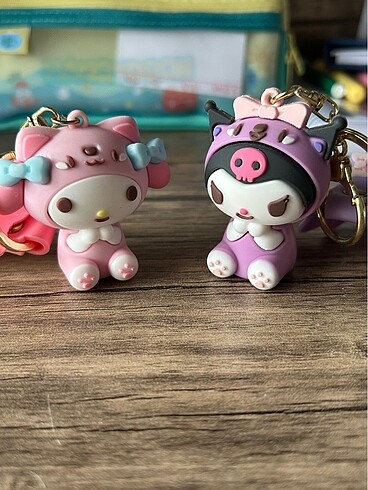 My melody ve kuromi anahtarlık