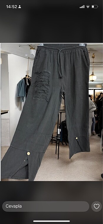 xl Beden Otantik keten pantolon