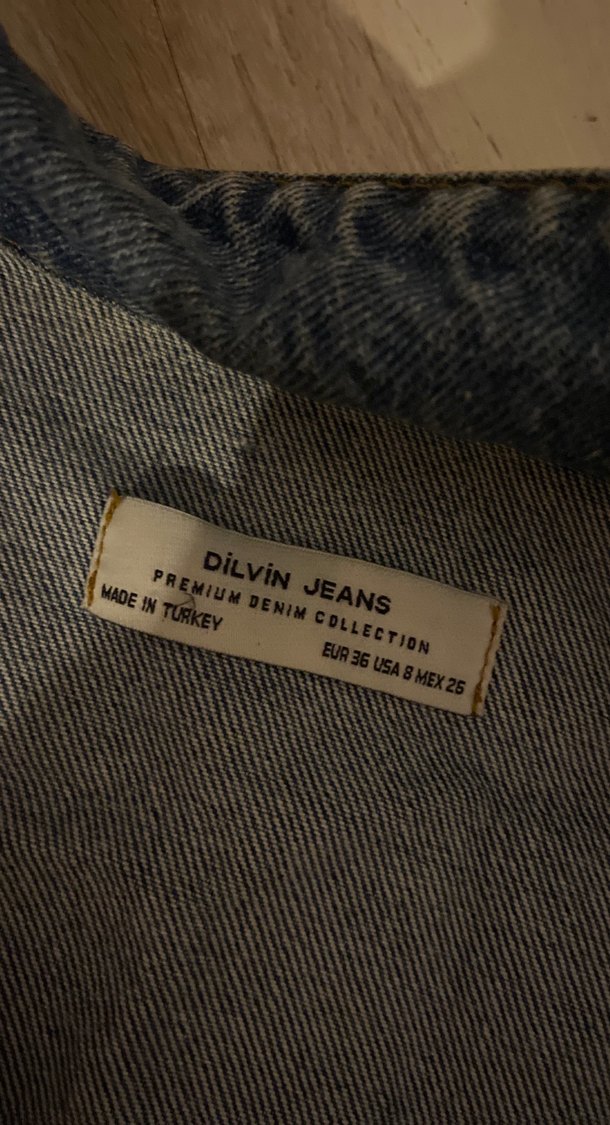 Düğmeli Kadın Mavi Denim Ceket - Görsel 3