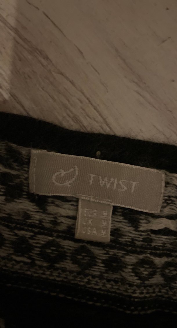 Bohem Desenli Uzun Kollu Gri Triko Elbise - Görsel 4