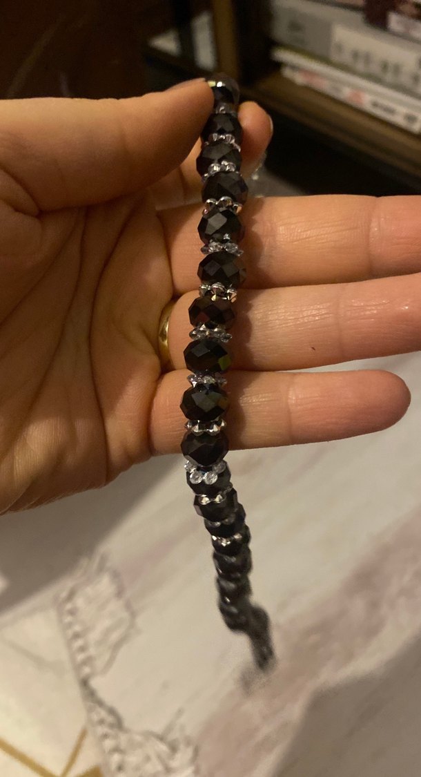 Siyah Gotik Boncuklu Midi Kolye - Görsel 2