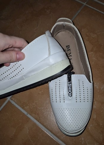 37 Beden beyaz Renk Beyaz Kadın Dolgu Topuklu Günlük Düz Ayakkabı