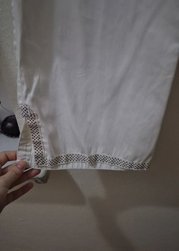 Diğer Kadın Beyaz Pamuklu Pantolon