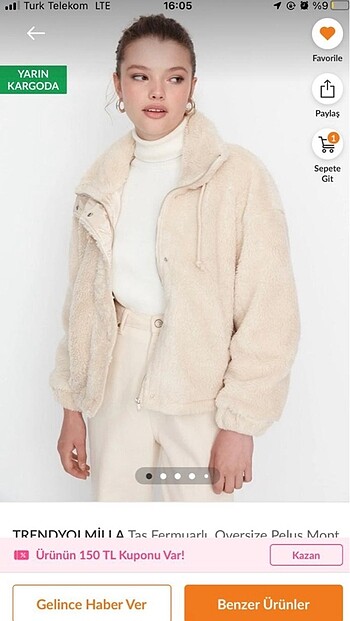 Peluş mont