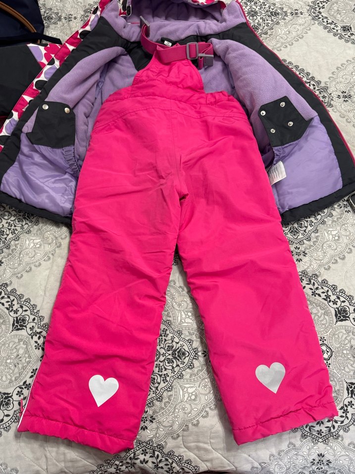 Kız Çocuk Kapüşonlu Fermuarlı Renkli KAYAK SETİ - Görsel 3