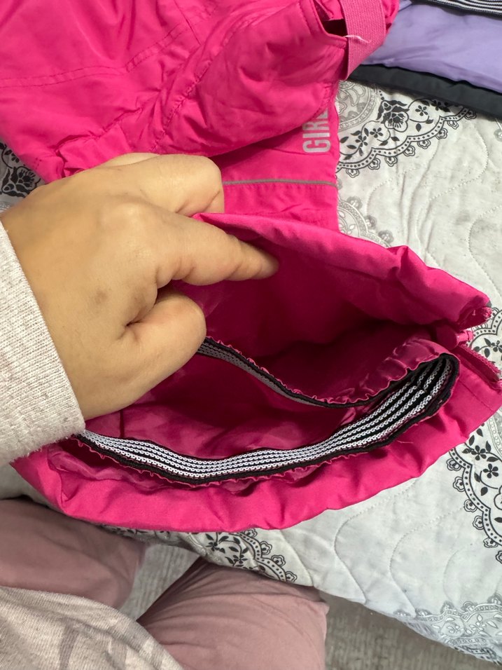 Kız Çocuk Kapüşonlu Fermuarlı Renkli KAYAK SETİ - Görsel 4