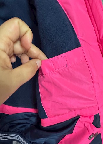 Kız Çocuk Neon Pembe Fermuarlı Mont - Görsel 6