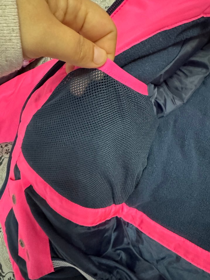 Kız Çocuk Neon Pembe Fermuarlı Mont - Görsel 5