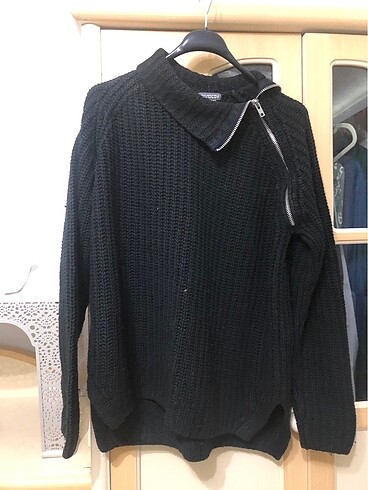 H&M yandan fermuarlı boğazlı kazak - Görsel 2