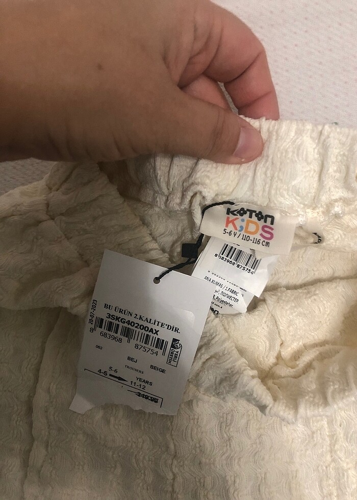 Koton plazzo krem pantolon - Görsel 4