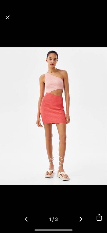 Bershka iki renk elbise