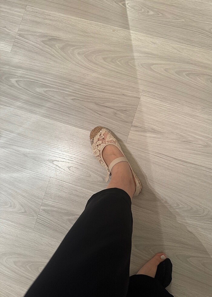 Elle ekru espadril krem renk - Görsel 2