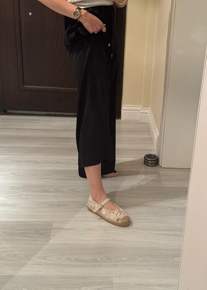 Elle ekru espadril krem renk - Görsel 3