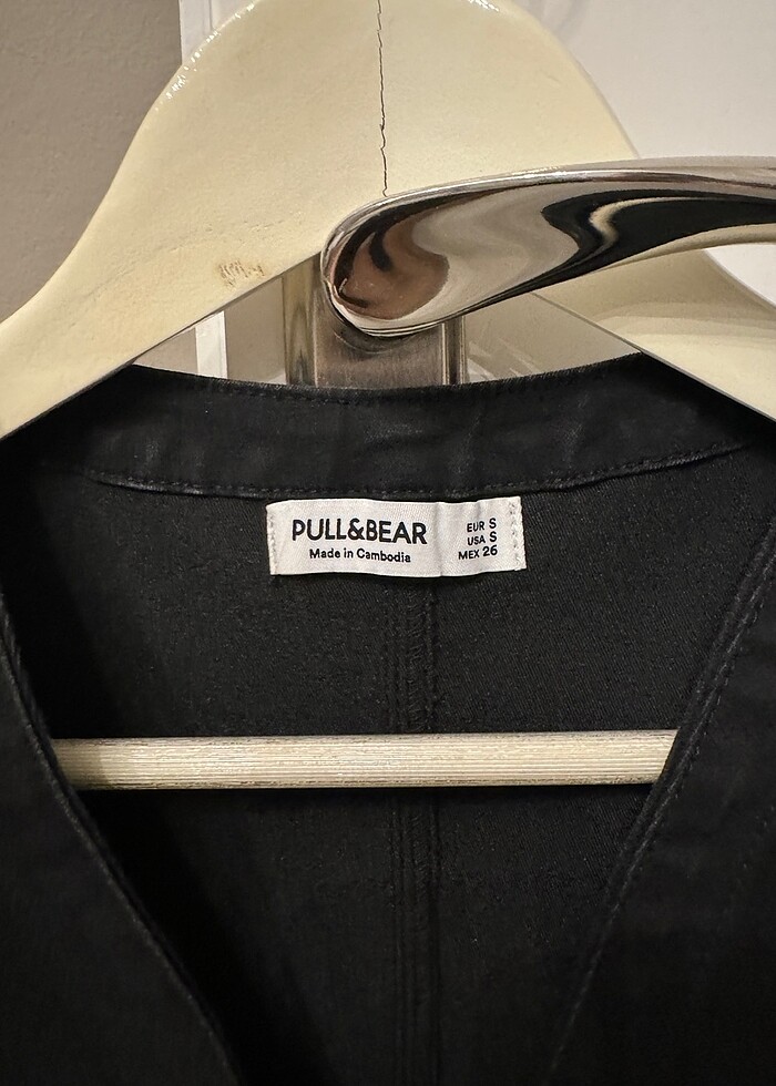 Pull&bear siyah denim elbise - Görsel 3