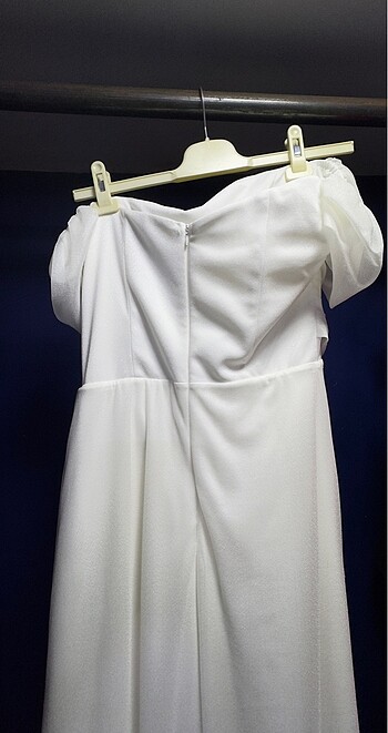 Gelinlik-Nişan-Nikah-Bride Beyaz Abiye Elbise - Görsel 7