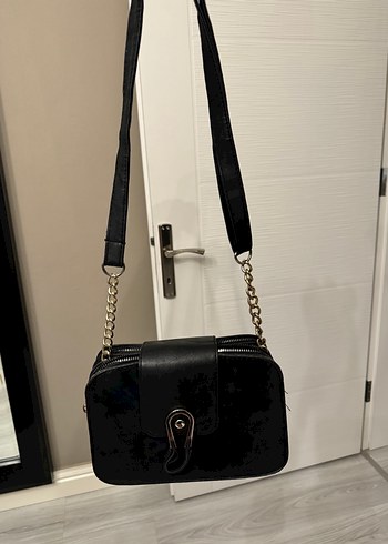 Modern Klasik Siyah Deri Kadın Çanta - Görsel 5