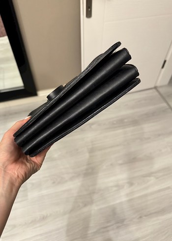 Modern Klasik Siyah Deri Kadın Çanta - Görsel 2