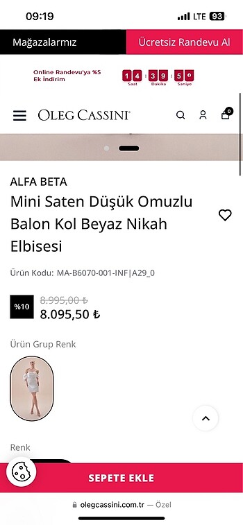 34 Beden Oleg Casini Nikah Elbisesi