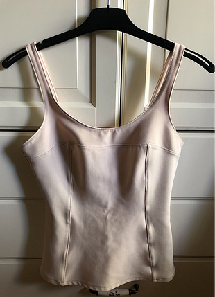 H&M Üste yapışan kalın kumaşlı body bluz