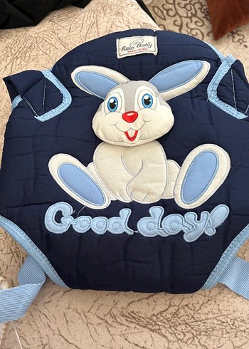 Mavi Tavşan Desenli Bebek Kanguru - Görsel 3