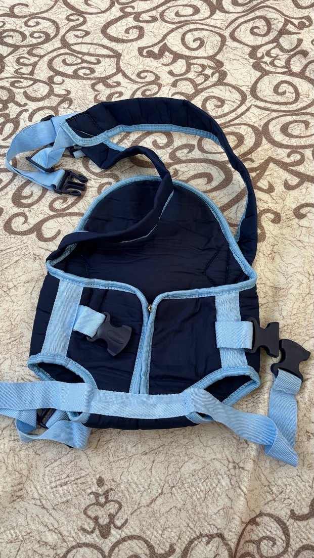 Mavi Tavşan Desenli Bebek Kanguru - Görsel 2