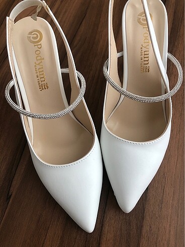 38 Beden beyaz Renk Topuklu ayakkabı