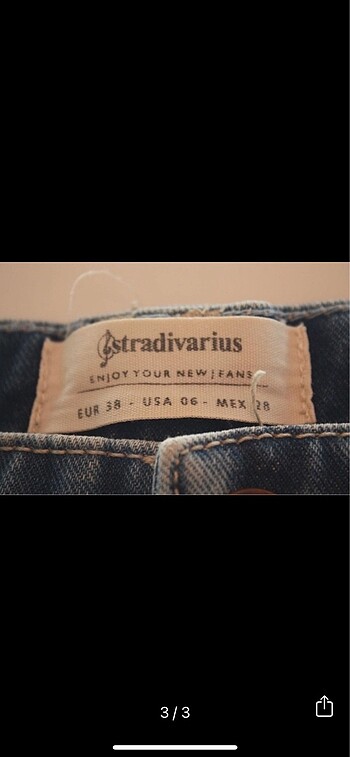 38 Beden Stradivarius normal bel kısa denim şort