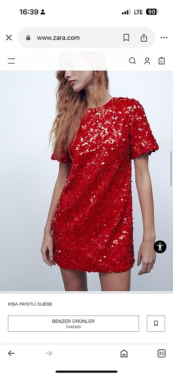 Zara Zara payet elbise